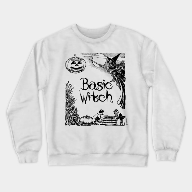 Basic Witch Halloween T-Shirt Crewneck Sweatshirt by thejamestaylor